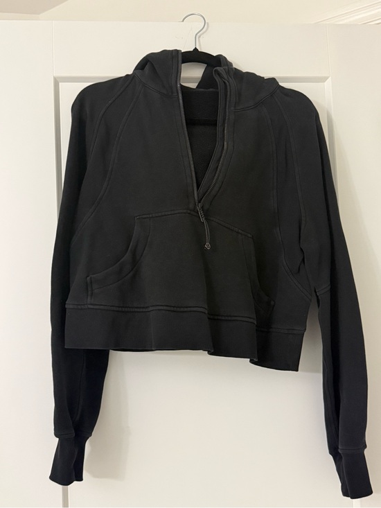lululemon athletica Tops - lululemon athletica Black Cropped Half-Zip Hoodie